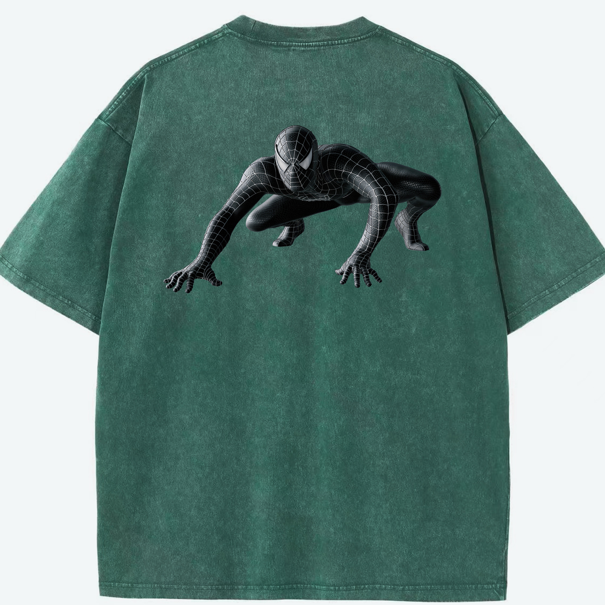 （画像用） Spider Man スパイダーマン 綿100% ヴィンテージ風 半袖Tシャツ（背面プリント）